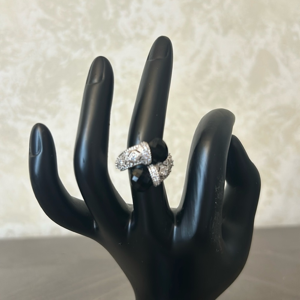 Judith Ripka Sterling Silver Black Onyx Ring